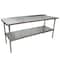 Bk Resources Work Table Stainless Steel With Undershelf, 1.5" Rear Riser 72"Wx30"D VTTR-7230 - alternate 1